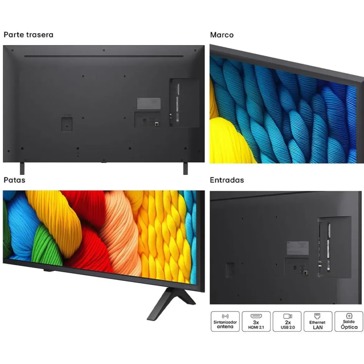 Televisor LG 55" NanoCell 4K 60Hz Smart TVWebOS 55NANO80A6B Artículo de Exposición