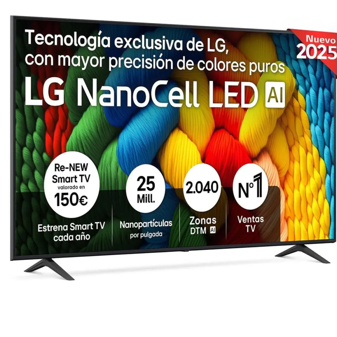 Televisor LG 43" NanoCell 4K Smart TV WebOS 43NANO80A6B Artículo de Exposición