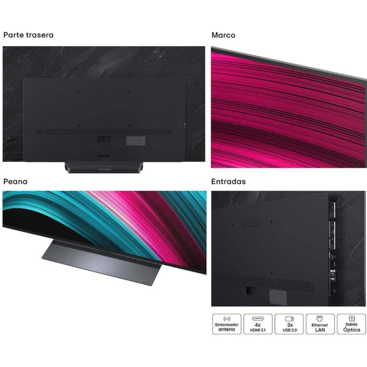 Televisor LG OLED evo 77" 4K 120Hz Smart TV webOS OLED77C56LB Artículo de Exposición