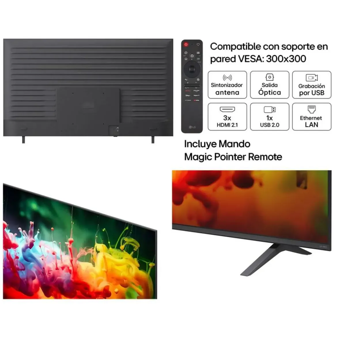 Televisor LG 65" QNED MiniLED 4K 144Hz IA 65QNED83B6A