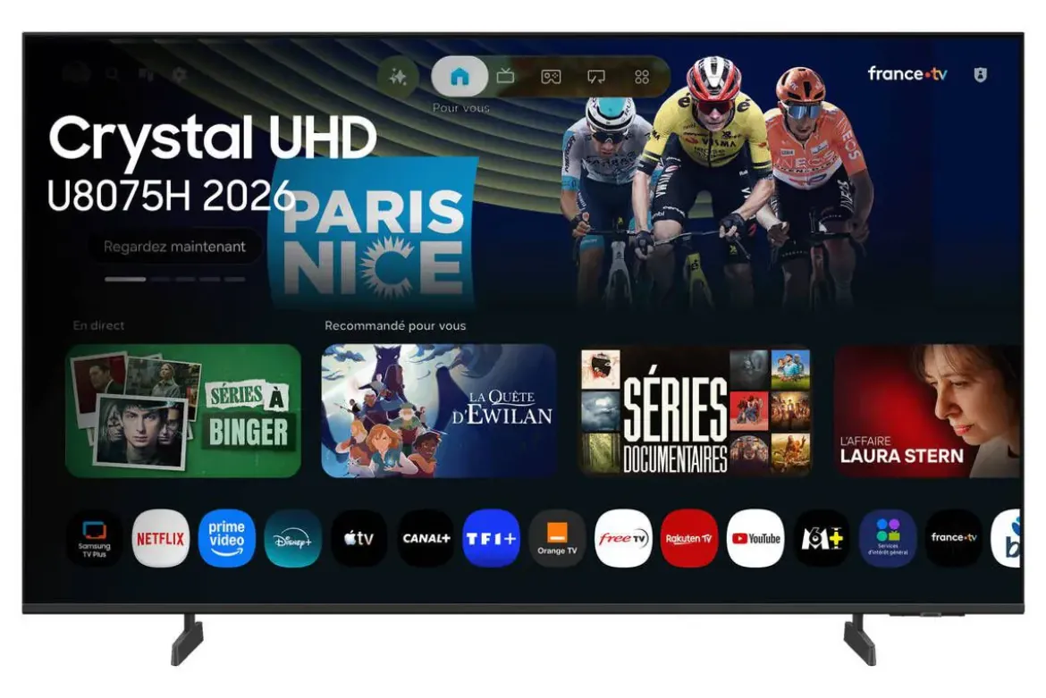 Televisor 65" Samsung Crystal UHD 4K Smart TV TU65U8075H