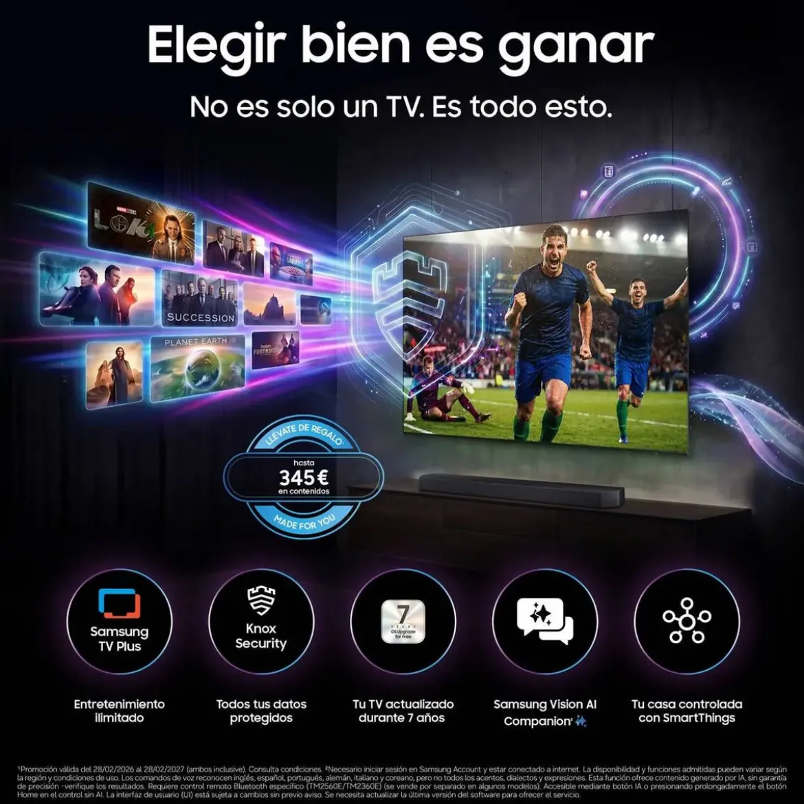 Televisor 43" Samsung Smart TV 4K Mini LED con Vision AI TU43M72H
