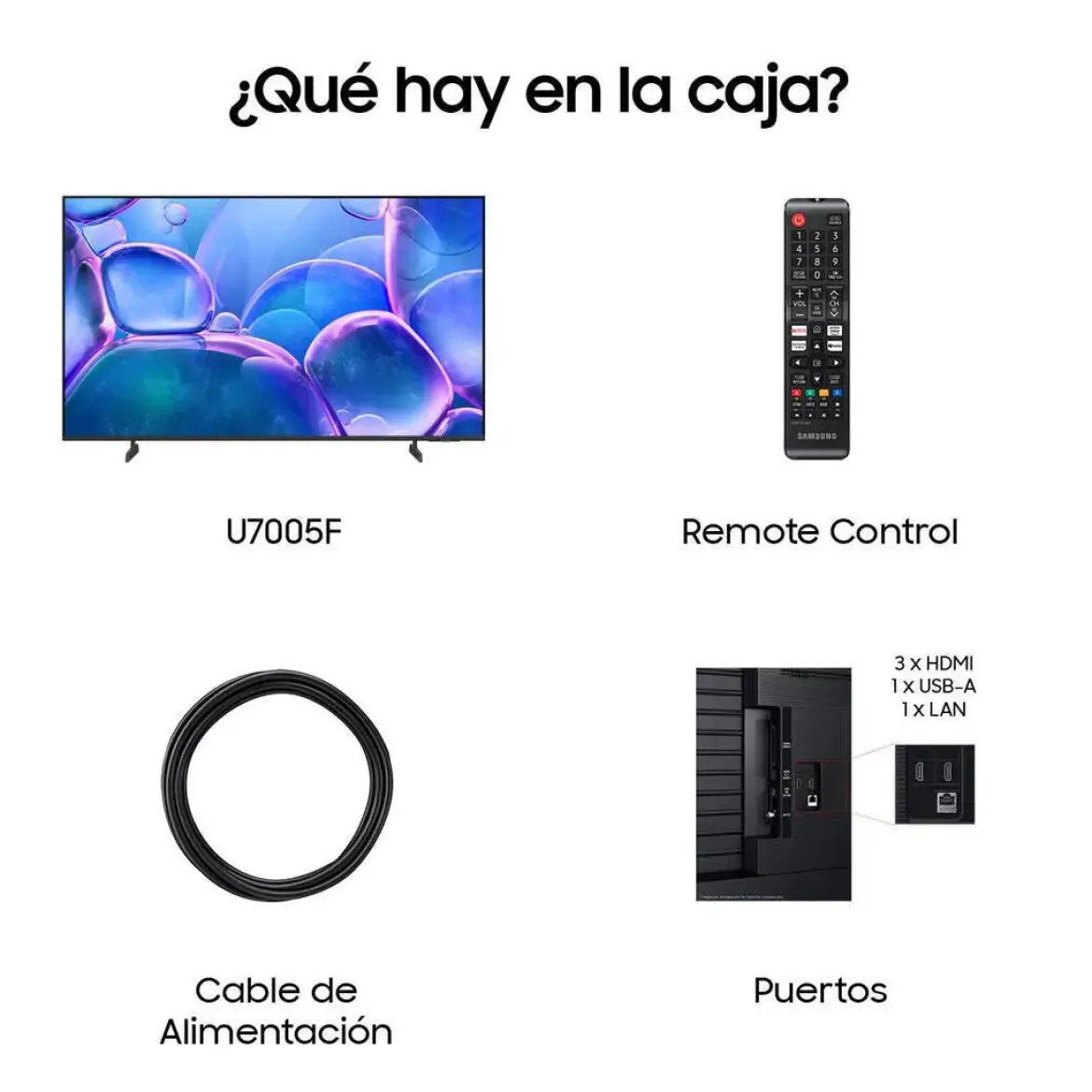 Televisor Samsung 55" Smart TV 4K UHD TU55U7005F Artículo de Exposición