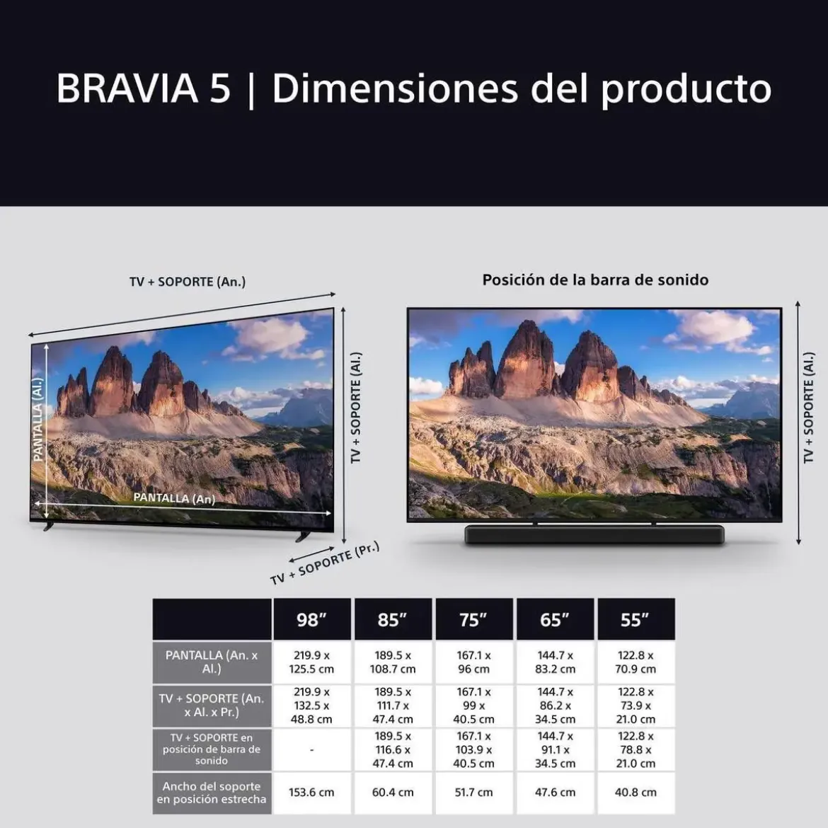 Televisor SONY 55" 4K HDR K55XR55B Artículo de Exposición