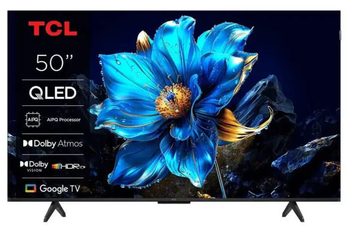 Televisor 50" TCL QLED 4K con Google TV Dolby Vision 50T69C
