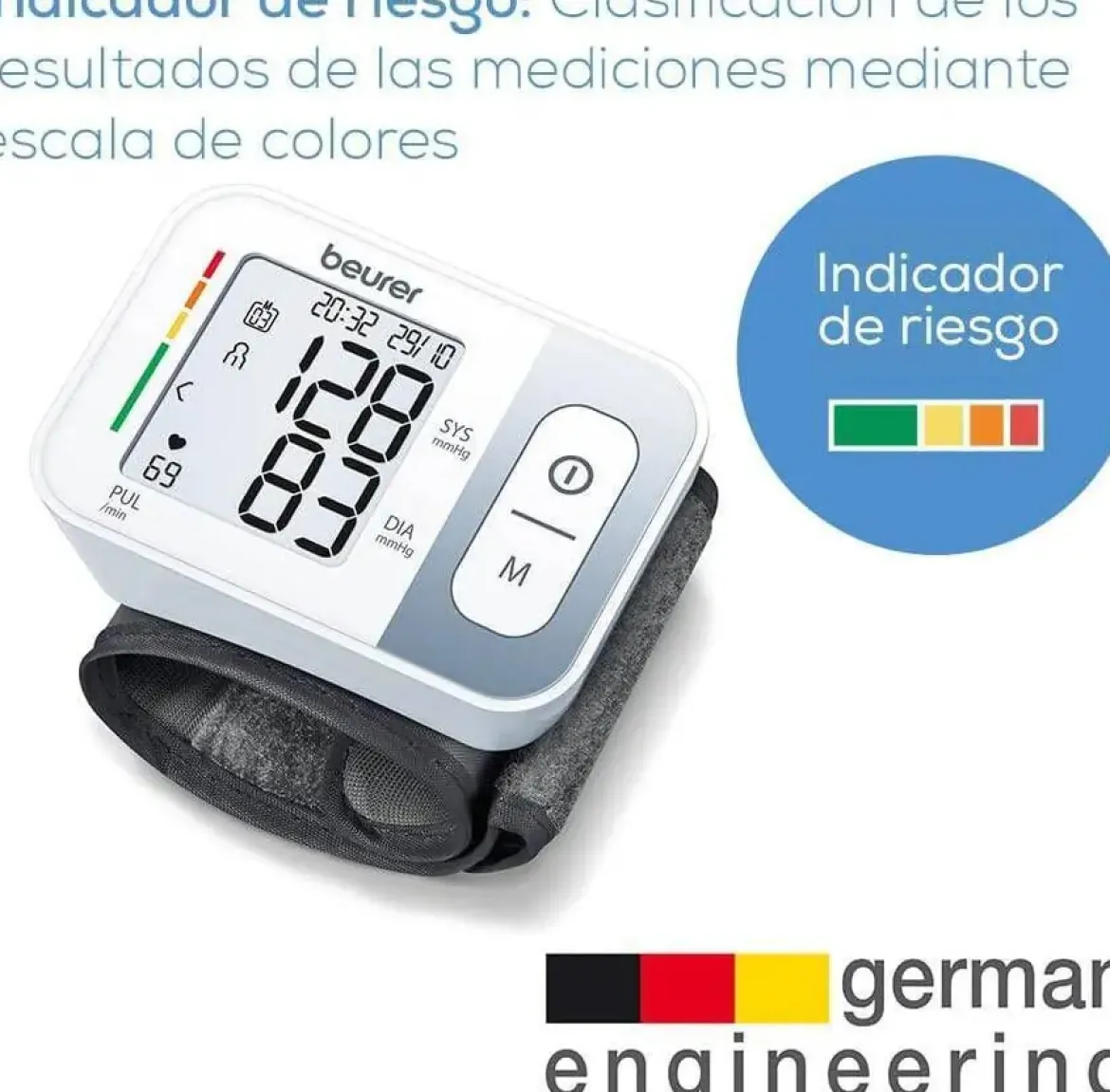Tensiometro BEURER Muñeca Blanco Pantalla LCD BC28