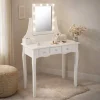 Tocador con Espejo y Luces LED Blanco Glam 22010042