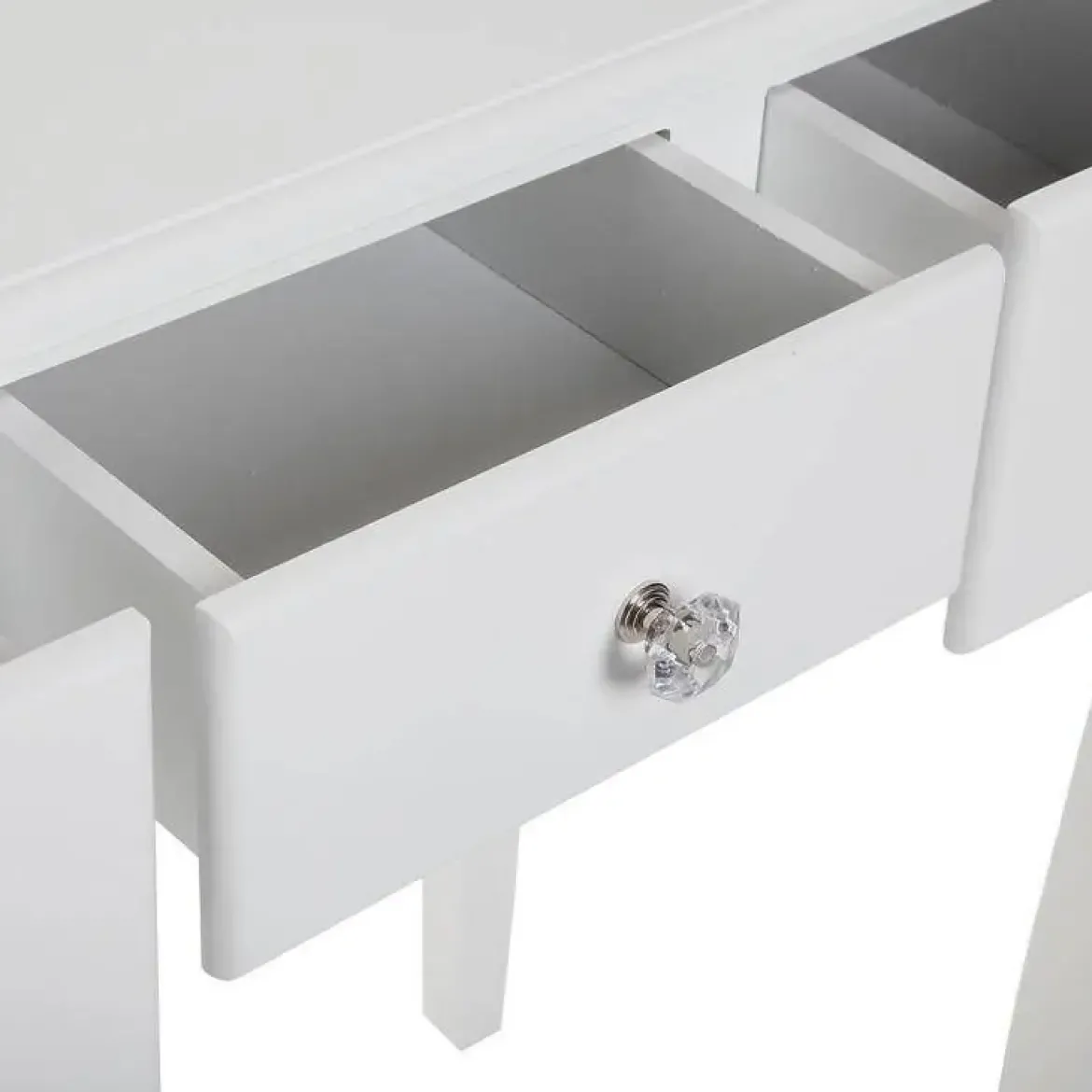 Tocador con Espejo y Luces LED Blanco Glam 22010042