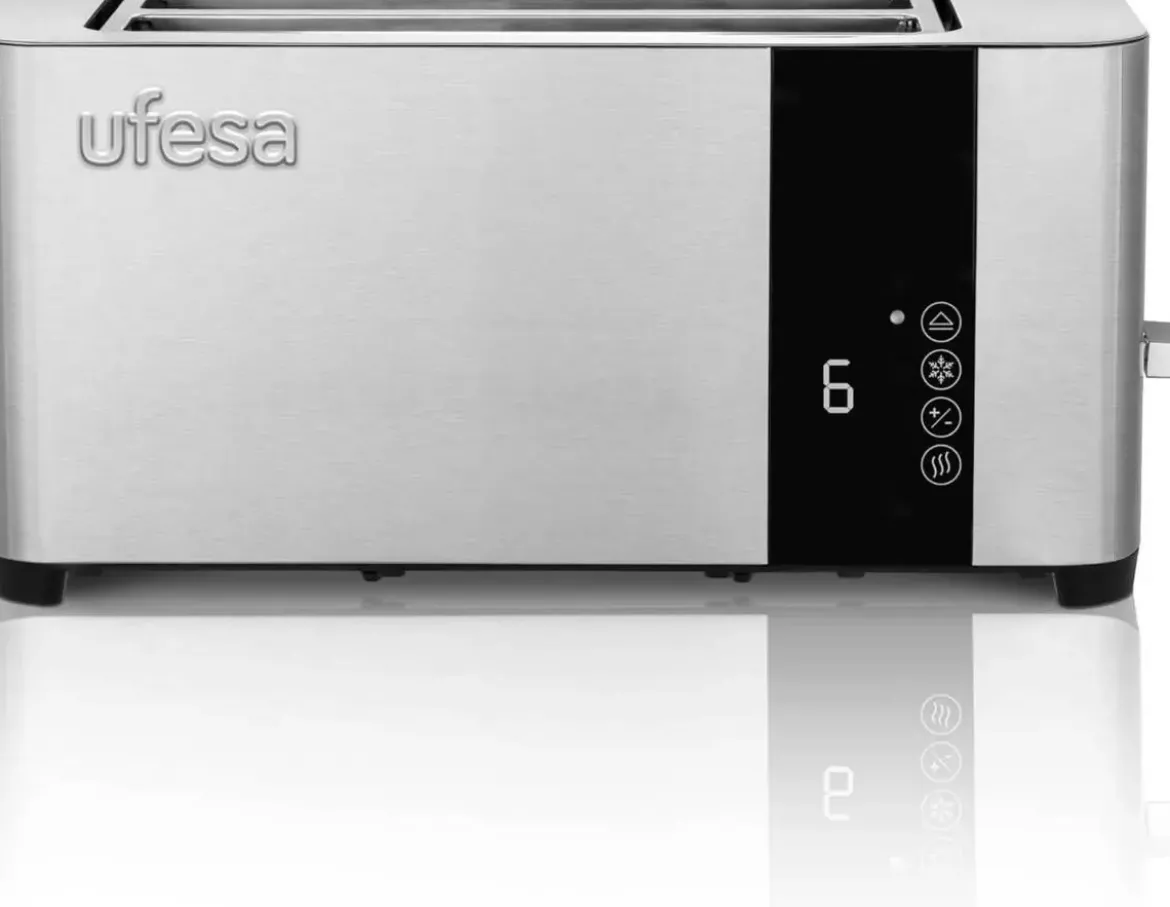 Tostadora Ufesa 2 Ranuras Largas Inox Digital 1400W Duoplusdelux