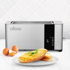 Tostadora Ufesa 2 Ranuras Largas Inox Digital 1400W Duoplusdelux