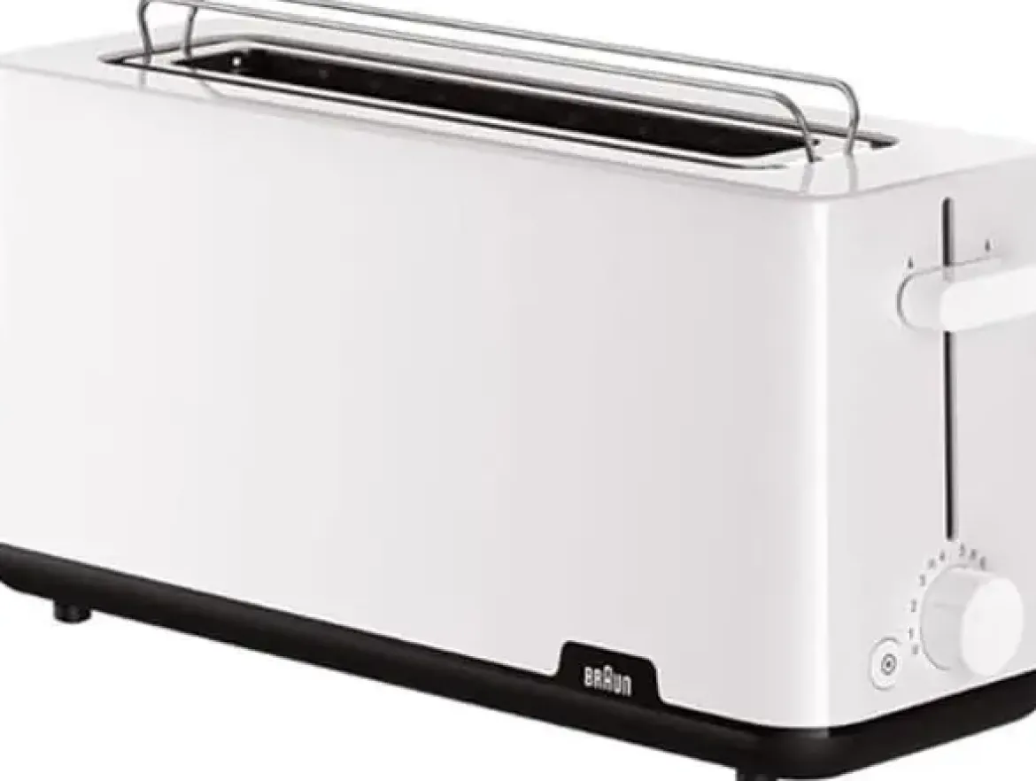 Tostador BRAUN 1 Ranura Larga Blanco 1000 W HT1110WH