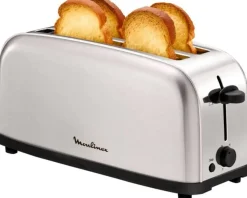 Tostador MOULINEX 2 Ranuras Largas Termostato 6 Niveles de Tostado Acero Inox LS330D11