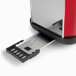 Tostador Orbegozo 1 Ranura Larga Rojo Inox Vintage TO6200