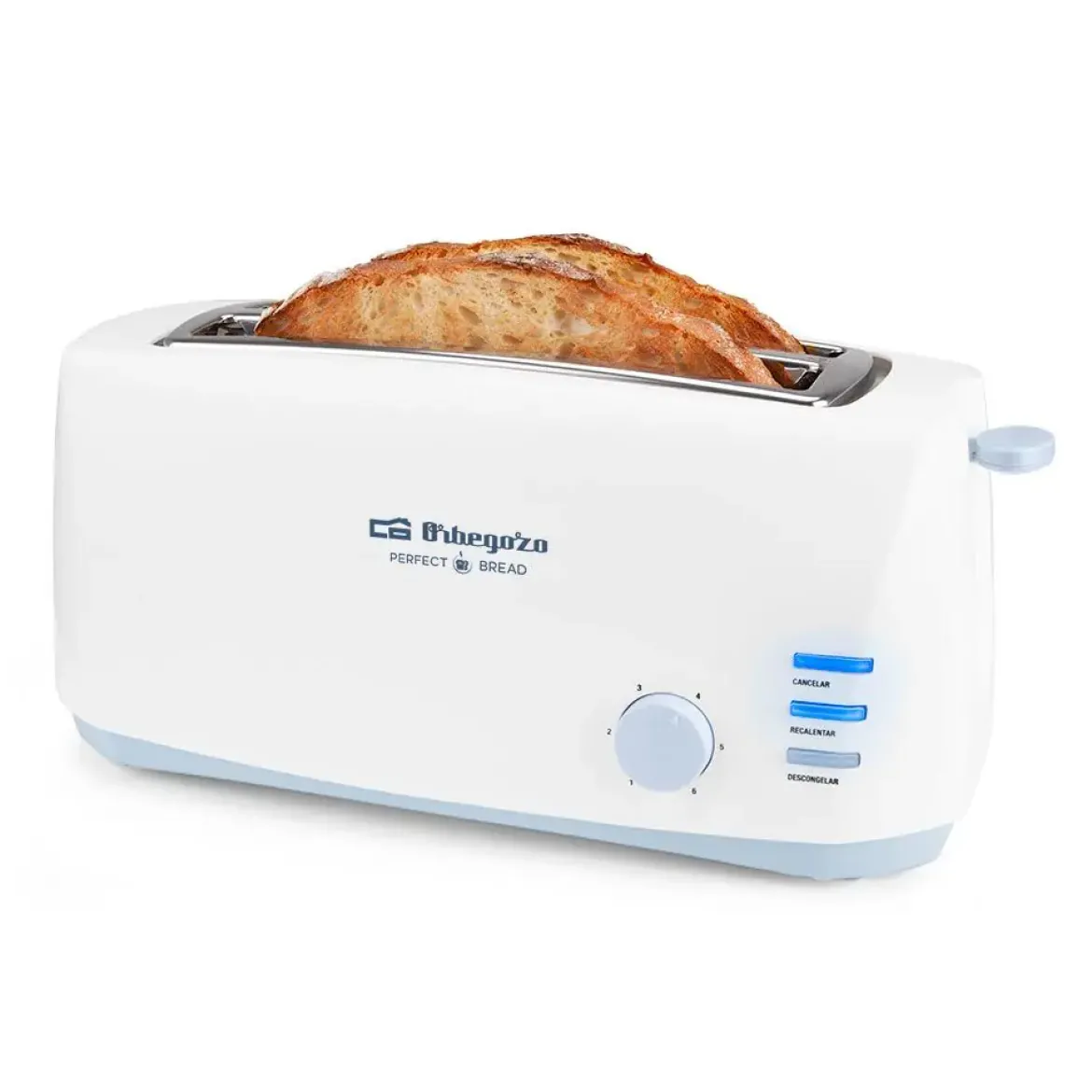 Tostador Orbegozo 2 Ranuras Largas 1400W Descongelación TO4500