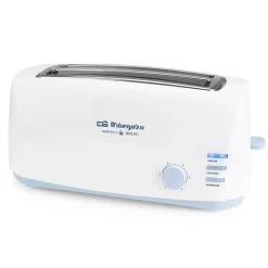 Tostador Orbegozo 2 Ranuras Largas 1400W Descongelación TO4500