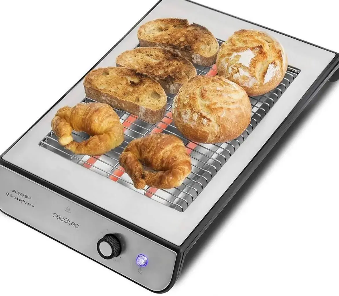 Tostador Plano Cecotec Turbo EasyToast Inox 08004