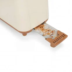 Tostador Princess Vintage Beige-Madera 900W Ranura Larga 142410PR
