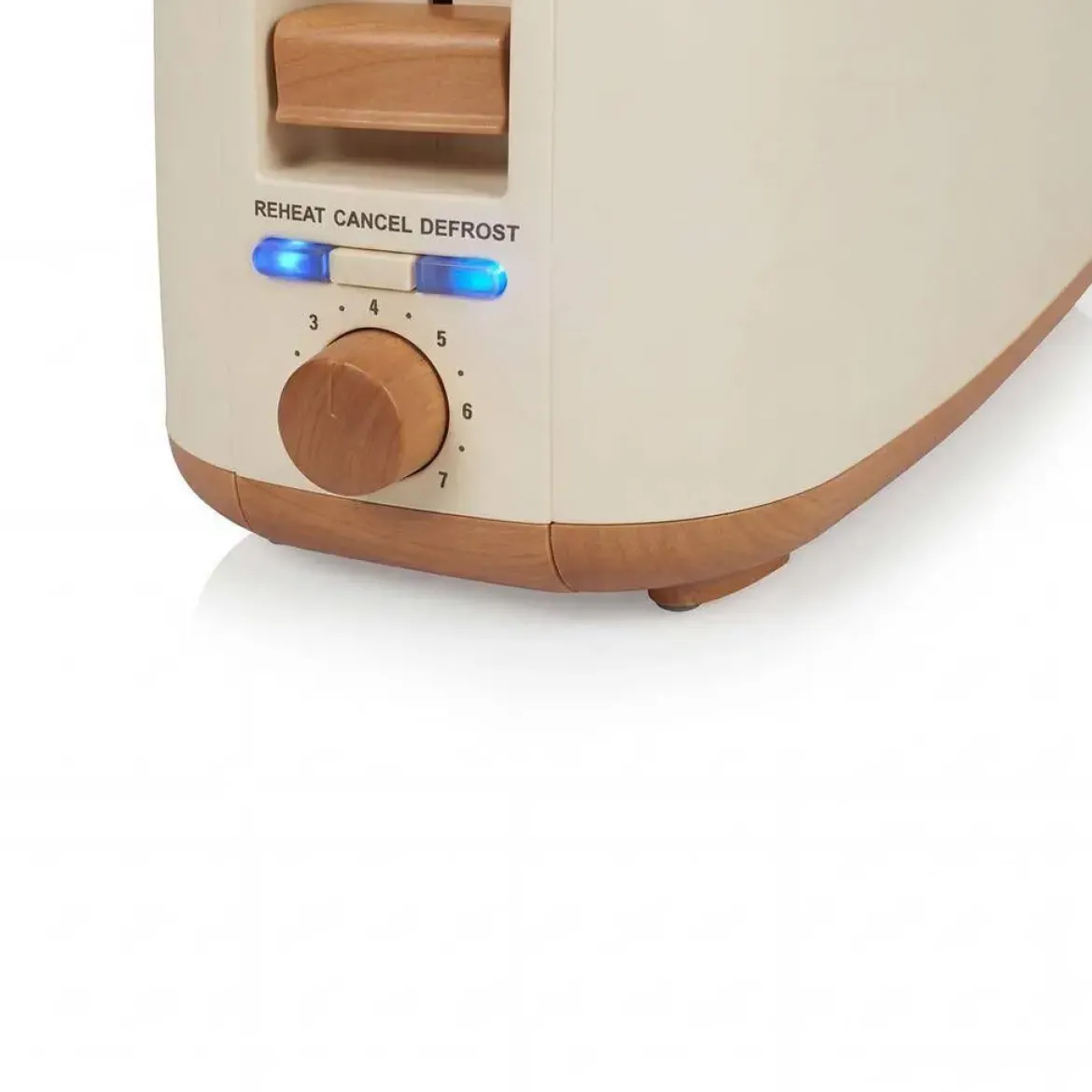 Tostador Princess Vintage Beige-Madera 1400W 2 Ranuras 142411PR