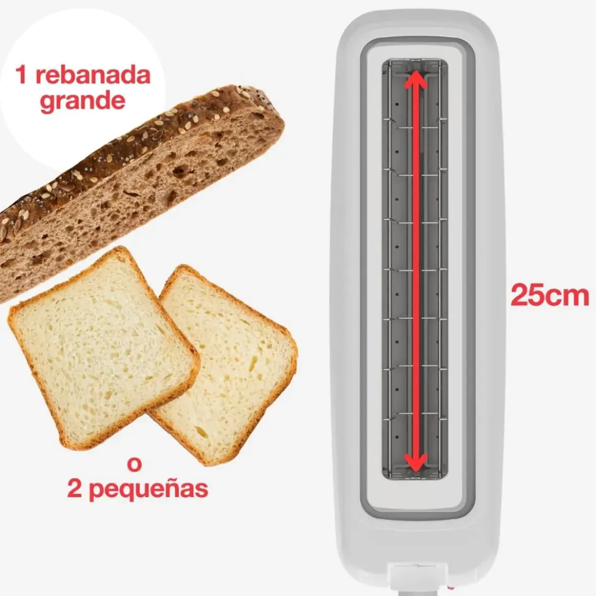 Tostador SOLAC 1 Ranura Larga Blanco TL5418