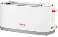 Tostador UFESA 2 Ranuras Largas Blancas con Ajuste Funcion Descongelacion 1400wTT7375