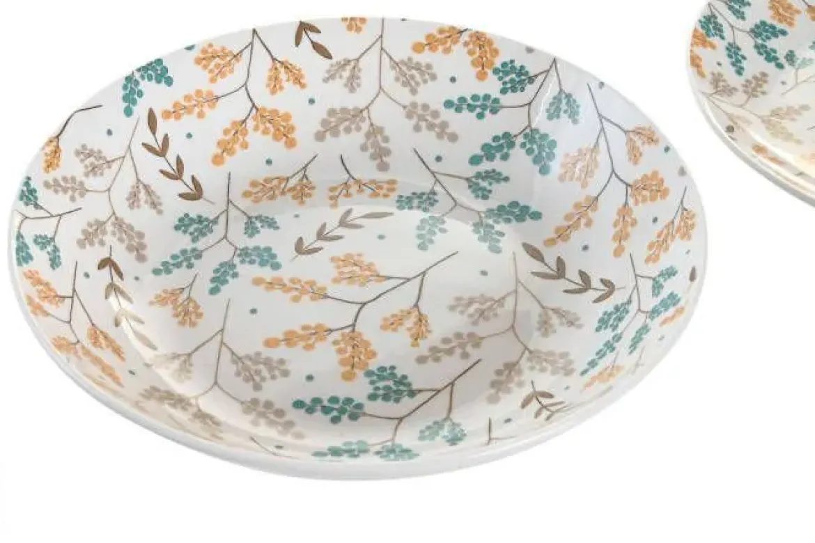 Vajilla de 18 Piezas con Estampado Floral PC-205122