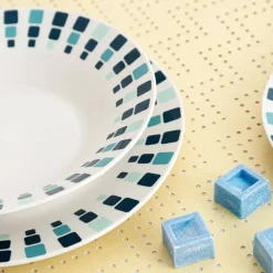 Vajilla de Porcelana Blanca 18 Piezas para 6 Personas SIMETRIC QUID