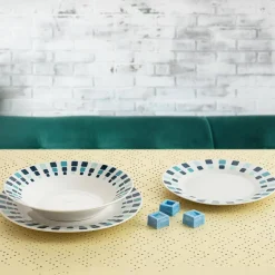 Vajilla de Porcelana Blanca 18 Piezas para 6 Personas SIMETRIC QUID