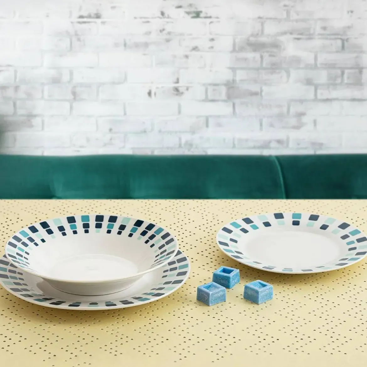 Vajilla de Porcelana Blanca 18 Piezas para 6 Personas SIMETRIC QUID