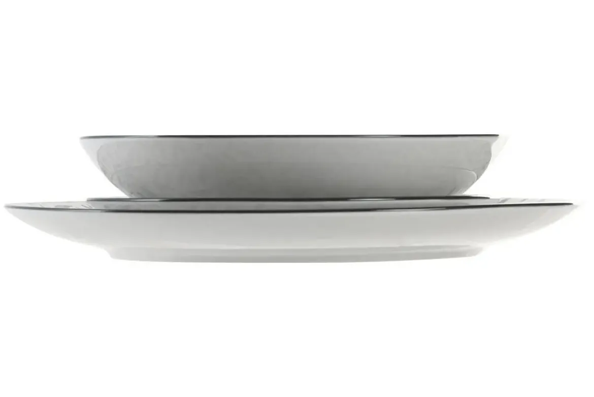 Vajilla de Porcelana de 18 Piezas Bambú Gris Claro PC-219215
