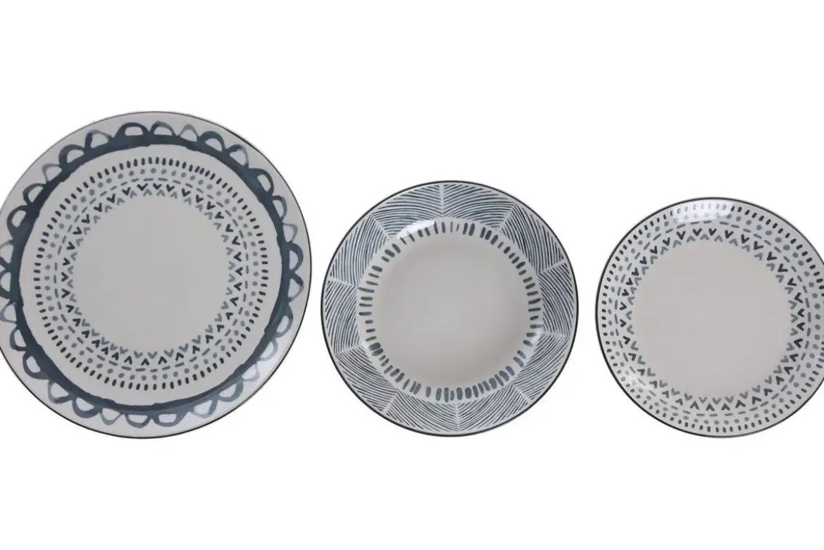 Vajilla de Porcelana 12 Piezas Azul Marino PC-233630