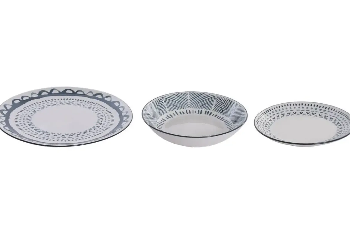 Vajilla de Porcelana 12 Piezas Azul Marino PC-233630
