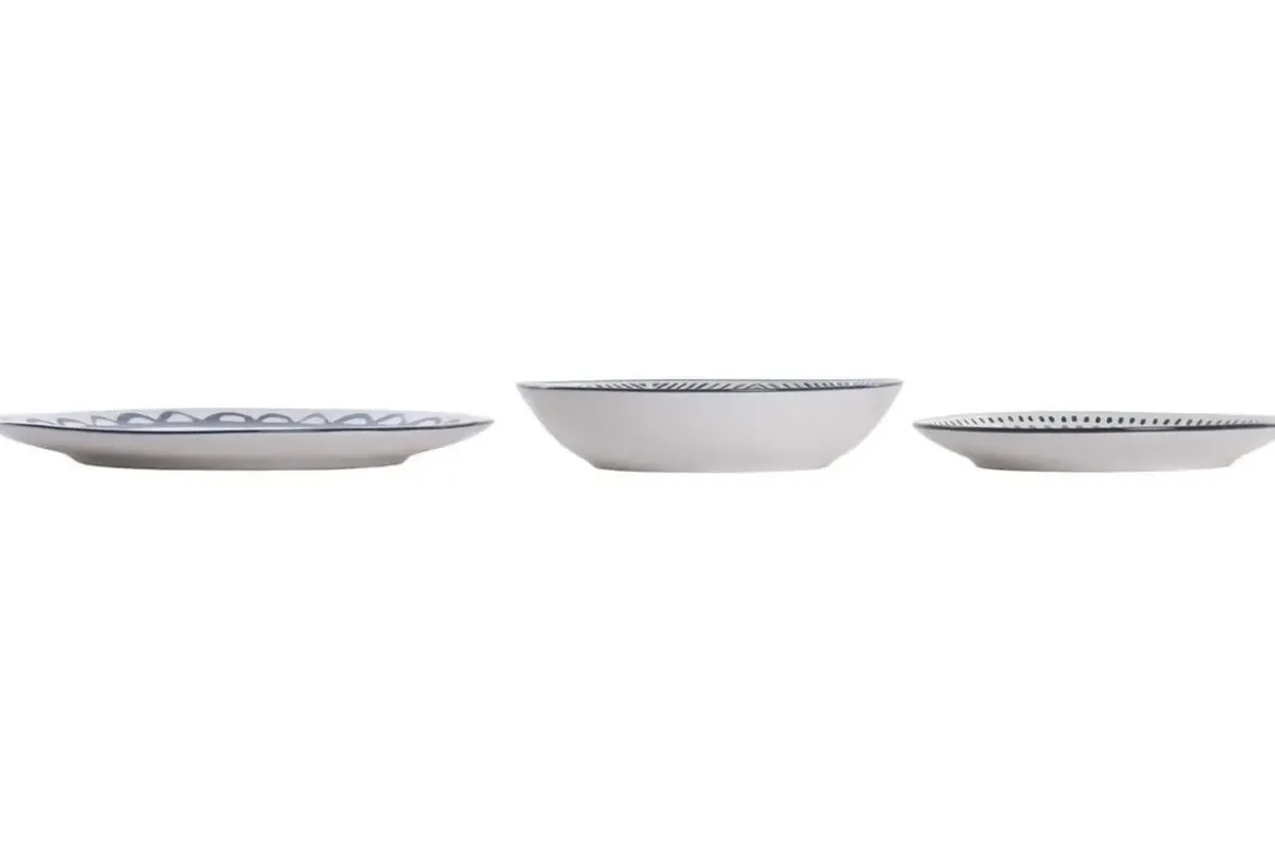 Vajilla de Porcelana 12 Piezas Azul Marino PC-233630
