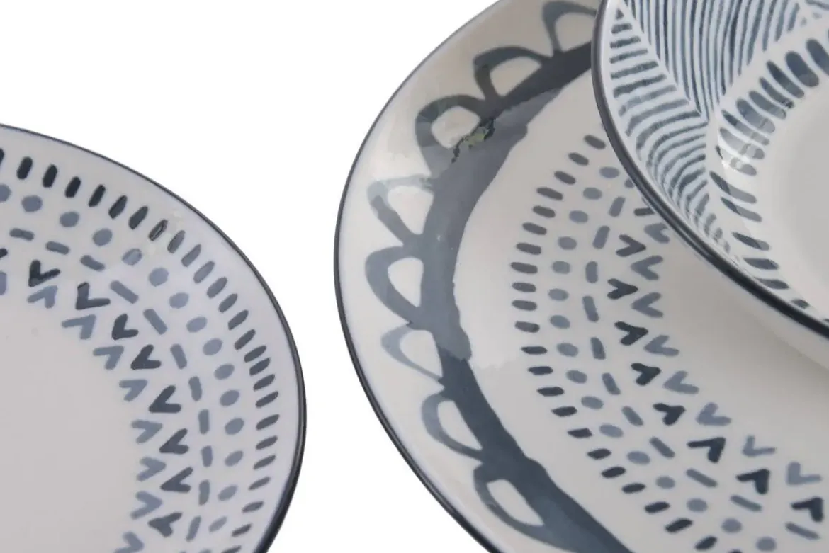 Vajilla de Porcelana 12 Piezas Azul Marino PC-233630
