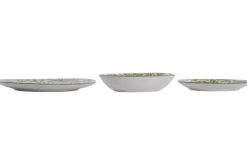 Vajilla de Porcelana 18 Piezas con Hojas Verdes PC-233629