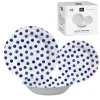 Vajilla de Porcelana 18 piezas topos azul 299618
