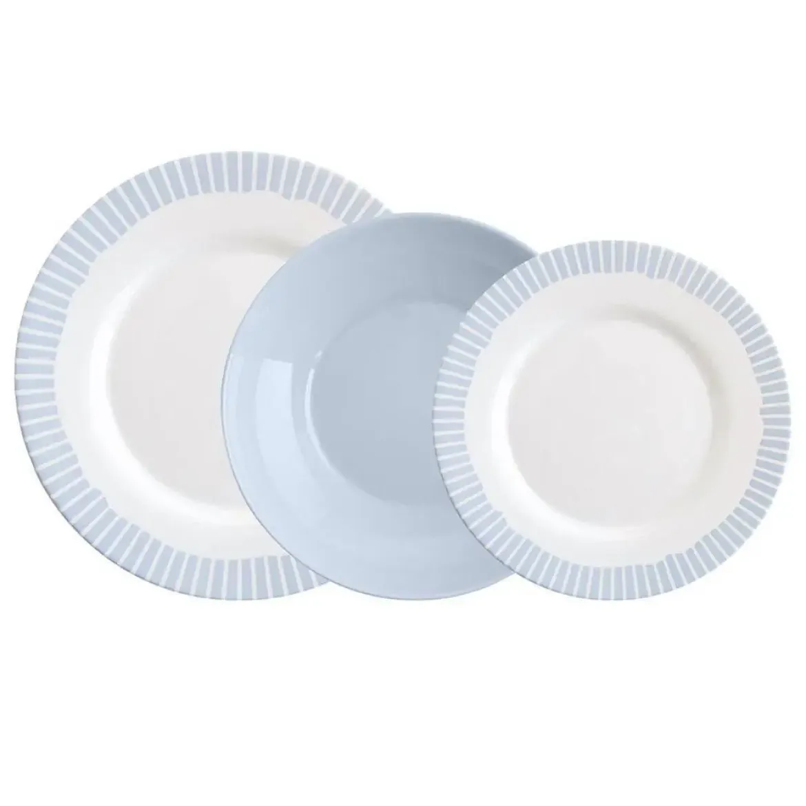 Vajilla de Vidrio Opal Azul 12 Piezas Luminarc ROMANTIC