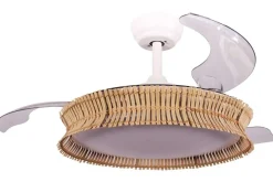 Ventilador de Techo con Luz LED Aspas Ocultas F.M. VR-1200