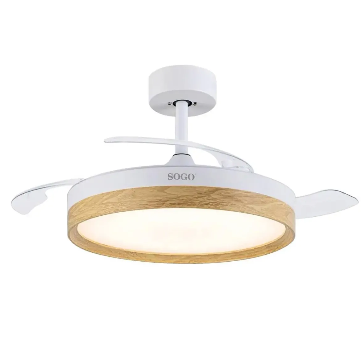 Ventilador de Techo SOGO VEN-SS-21850 con Aspas Retráctiles y Luz LED