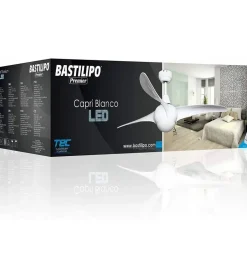 Ventilador Techo BASTILIPO Capri Blanco LED 3 Palas 132cm 7852