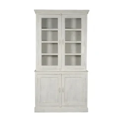 Vitrina Alta de Madera de Mango con Puertas de Cristal MB-224033