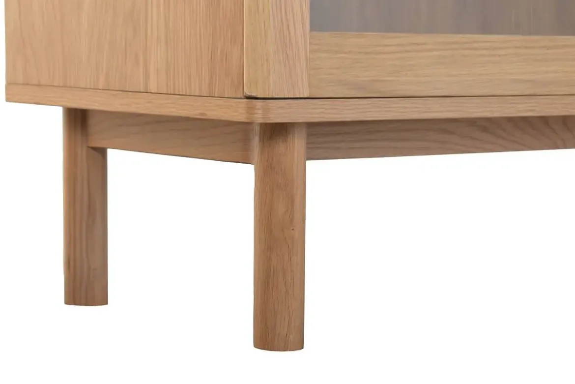 Vitrina de Cristal con Estructura MDF y Dos Puertas MB-223046