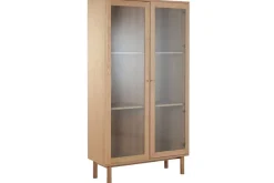 Vitrina de Cristal con Estructura MDF y Dos Puertas MB-223046