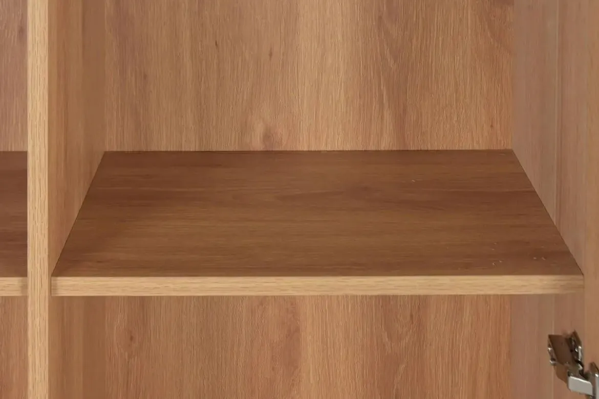 Vitrina de Cristal con Estructura MDF y Dos Puertas MB-223046
