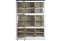 Vitrina de Madera de Acacia con 9 Puertas de Cristal MB-228434