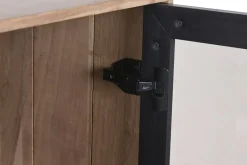 Vitrina de Madera de Acacia con Puerta de Cristal MB-227291
