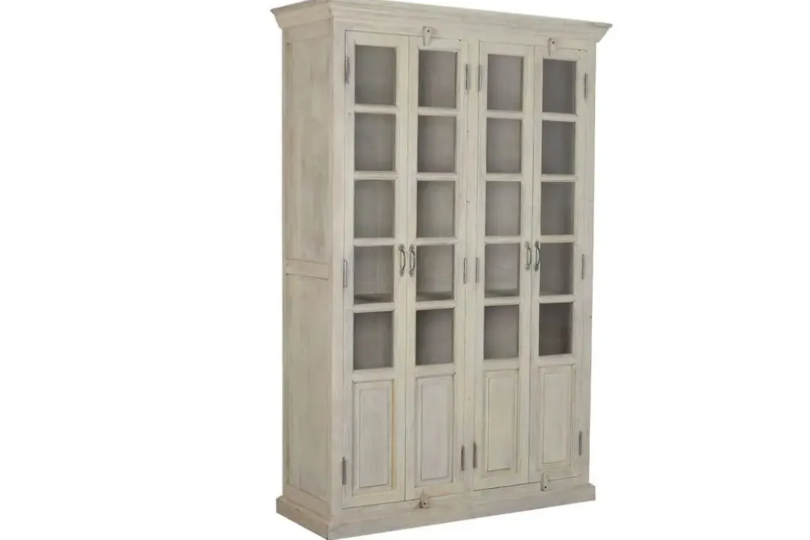 Vitrina de Madera de Mango con Dos Puertas Decapé MB-220541