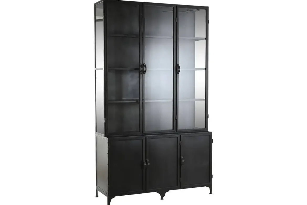 Vitrina de Metal XXL con Puertas de Cristal y Metal MB-217961