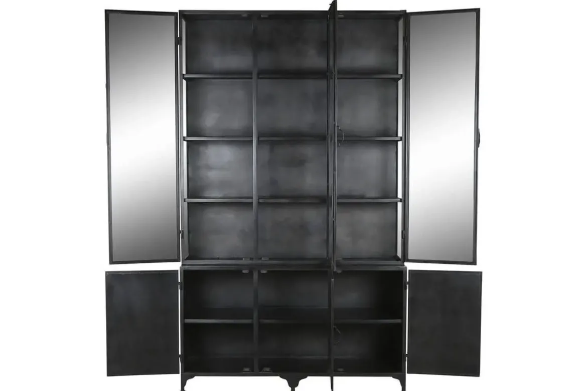 Vitrina de Metal XXL con Puertas de Cristal y Metal MB-217961