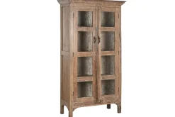 Vitrina de Salón de Madera Reciclada con Acabado Antiguo MB-213755
