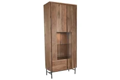 Vitrina de Salón en Madera de Acacia con Cristal MB-201135